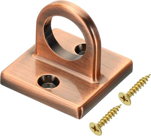 PATIKIL Pad Eye Plate U Hooks, Metal Ceiling Hook Wall Mount Loop with Screws Hardware Ring Hooks for Hanging Ropes in Queue Barrier, Black in Kuwait