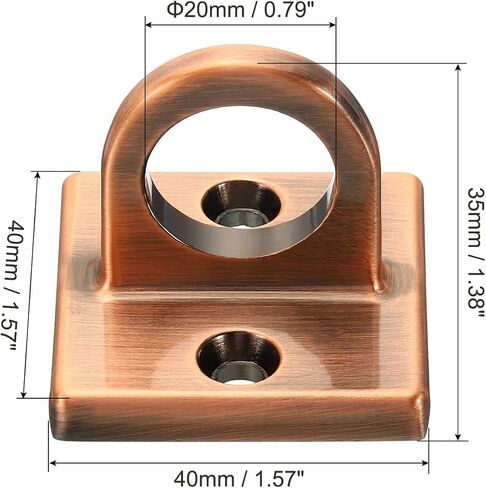 PATIKIL Pad Eye Plate U Hooks, Metal Ceiling Hook Wall Mount Loop with Screws Hardware Ring Hooks for Hanging Ropes in Queue Barrier, Black in Kuwait