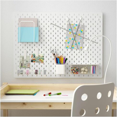 ملحقات Pegboard مع غطاء صناديق Pegboard بيضاء شفافة مع خطافات Pegboard Accessories صناديق Pegboard بلاستيكية لتخزين غرفة المطبخ والمطبخ، 3.9 × 3.2 × 3.2 بوصة in Kuwait
