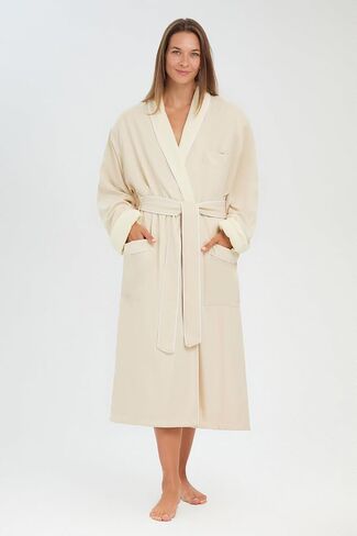 Terry Lined Microfiber Hotel Robe - Luxury Spa Bathrobe by Monarch/Cypress in Kuwait