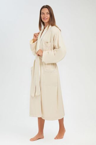 Terry Lined Microfiber Hotel Robe - Luxury Spa Bathrobe by Monarch/Cypress in Kuwait