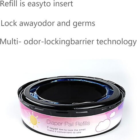 عبوة من 4 عبوات من خرطوشة إعادة تعبئة سطل الحفاضات المتوافقة مع عبوات عبوات حفاضات جيني ومونشكين in Kuwait