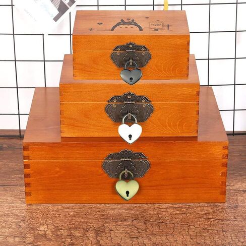 4 قطعة مزيج اللون خمر الطراز العتيق قلب صغير هجر الفاظ أقفال مفتاح قفل مع مفاتيح (القلب) in Kuwait