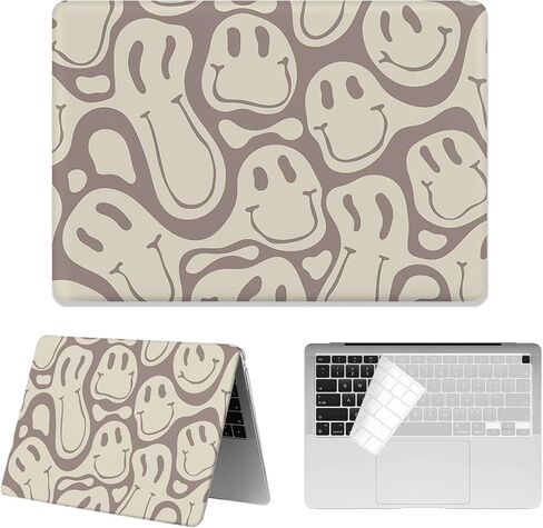 Watbro متوافق مع حافظة MacBook Pro 13 بوصة 2020 2019 2018 إصدار M1 A2338/A2251/A2289/A2159/A1989/A1706/A1708، حافظة بنمط حديث من السبعينيات، مناسبة لجهاز MacBook Pro 2020 مع معرف اللمس in Kuwait