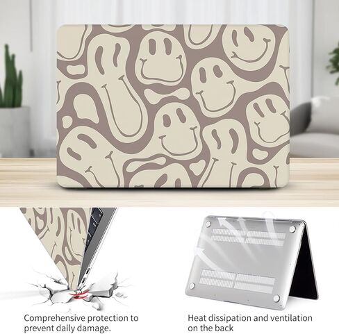 Watbro متوافق مع حافظة MacBook Pro 13 بوصة 2020 2019 2018 إصدار M1 A2338/A2251/A2289/A2159/A1989/A1706/A1708، حافظة بنمط حديث من السبعينيات، مناسبة لجهاز MacBook Pro 2020 مع معرف اللمس in Kuwait