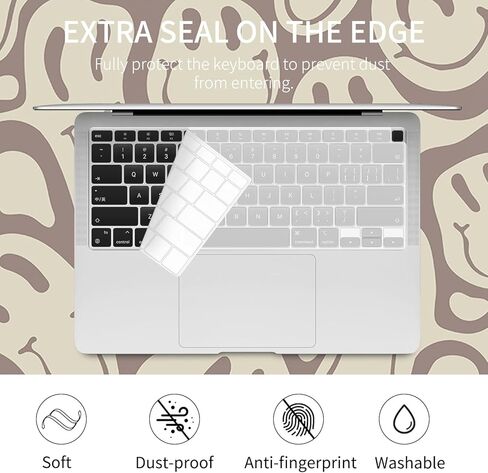 Watbro متوافق مع حافظة MacBook Pro 13 بوصة 2020 2019 2018 إصدار M1 A2338/A2251/A2289/A2159/A1989/A1706/A1708، حافظة بنمط حديث من السبعينيات، مناسبة لجهاز MacBook Pro 2020 مع معرف اللمس in Kuwait