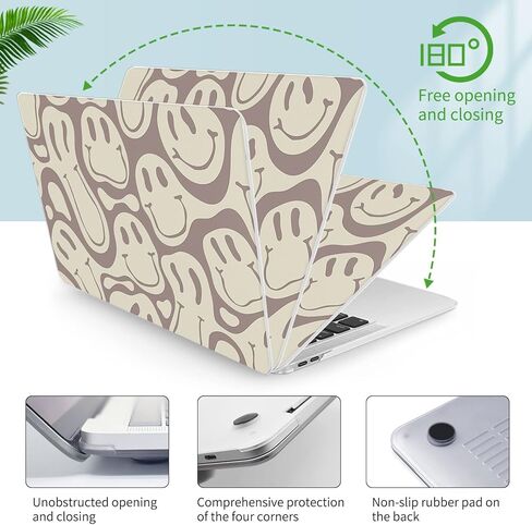 Watbro متوافق مع حافظة MacBook Pro 13 بوصة 2020 2019 2018 إصدار M1 A2338/A2251/A2289/A2159/A1989/A1706/A1708، حافظة بنمط حديث من السبعينيات، مناسبة لجهاز MacBook Pro 2020 مع معرف اللمس in Kuwait