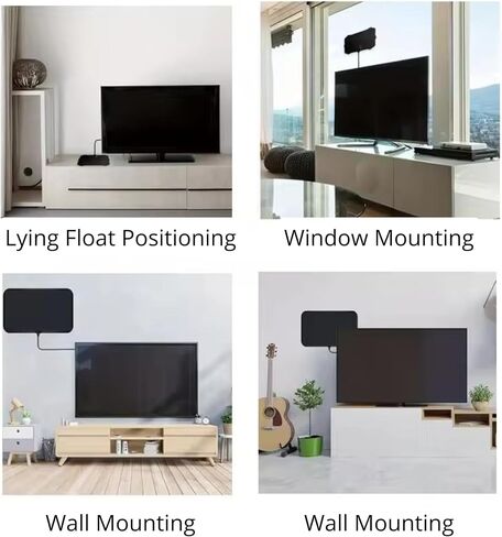 TV Antenna for Local Channels, Indoor Digital TV Antenna Support 4K 1080p for Smart TV and All Older TV's-Signal Booster 10FT Coax HDTV Cable (1SQR-TVA) in Saudi Arabia