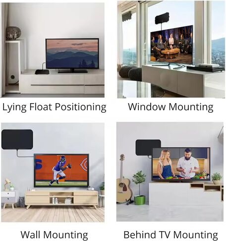 TV Antenna for Local Channels, Indoor Digital TV Antenna Support 4K 1080p for Smart TV and All Older TV's-Signal Booster 10FT Coax HDTV Cable (1SQR-TVA) in Saudi Arabia