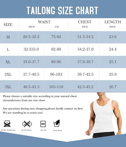 TAILONG التثدي ضغط القمصان للرجال ملابس داخلية التخسيس محدد شكل الجسم سترة بلا أكمام تانك القمم Fajas الفقرة Hombres in Kuwait