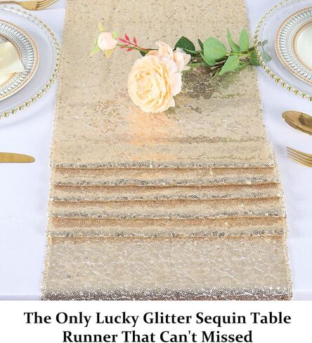 DUOBAO Table Runner 2 Pack Rainbow Sequin Table Runner 72 Inches Long Wedding Table Runner 12x72-Inch Home Decor Glitter Table Runner Table Linen Overlay Table Runners Party Supplies (12x72-Inch) in Saudi Arabia
