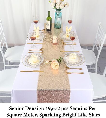 DUOBAO Table Runner 2 Pack Rainbow Sequin Table Runner 72 Inches Long Wedding Table Runner 12x72-Inch Home Decor Glitter Table Runner Table Linen Overlay Table Runners Party Supplies (12x72-Inch) in Saudi Arabia