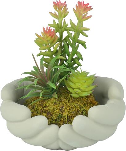 Small Artificial Plants, Mini Succulent Plants with Cute Plant Pot, Artificial Succulents in Pots for Office Desk Decor and Bedroom Kitchen Bathroom Plants Decor (A) in Saudi Arabia