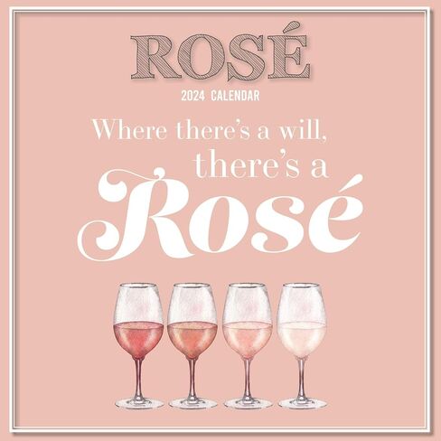 2024 Square Wall Calendar, Rose Wine, 16-Month Food Theme with 180 Reminder Stickers (12x12 In) in Saudi Arabia