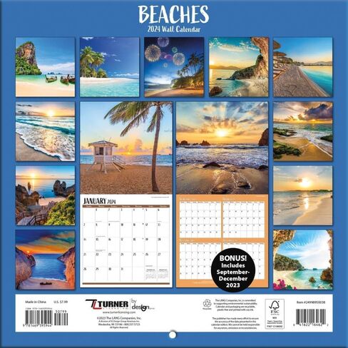 Turner Photographic Beaches Photo Mini Wall Calendar (24998950038) in Saudi Arabia