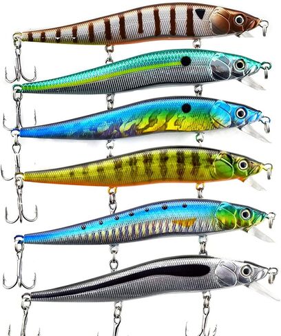 ODS Floating Minnow Lure 4.7" Topwater Crankbait with Treble Hooks for Freshwater Saltwater in Saudi Arabia