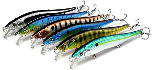 ODS Floating Minnow Lure 4.7" Topwater Crankbait with Treble Hooks for Freshwater Saltwater in Saudi Arabia