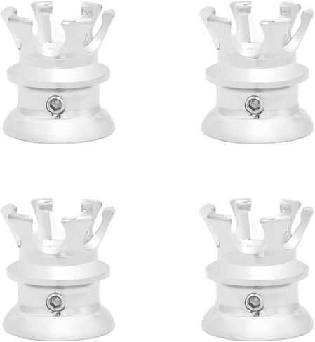 HDBUBALUS Motorcycle Head Bolt Cover Spark Plug Cap King Crown Fit for Harley Sportster Touring Dyna Softail Electra Road Glide Sportster 883 1200 Fatboy(Color:Black&Chrome) in Saudi Arabia