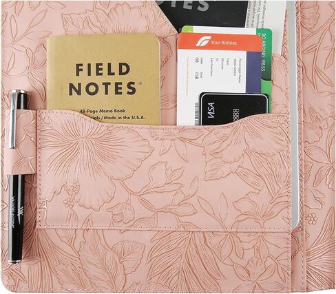 Leather Folder Portfolio, Portfolio Organizer Business Legal Pad Padfolio for A4/US Letter Writing Pad, Vegan Leather Folio for Men, Black in Saudi Arabia