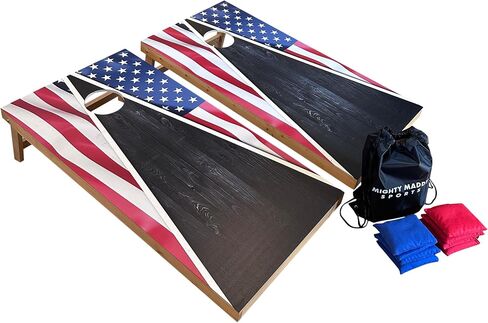 4' x 2' (Regulation Size) Premium Solid Wood Cornhole Board Set - includes 2 Cornhole Board, 8 Bean Bags and 2 Carrying Cases in Saudi Arabia