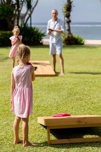 4' x 2' (Regulation Size) Premium Solid Wood Cornhole Board Set - includes 2 Cornhole Board, 8 Bean Bags and 2 Carrying Cases in Saudi Arabia