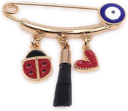 دبوس أمان بروش الطفل مطلي بالذهب، مجوهرات حماية أزاباتشي الأصلية in Kuwait