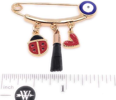 دبوس أمان بروش الطفل مطلي بالذهب، مجوهرات حماية أزاباتشي الأصلية in Kuwait