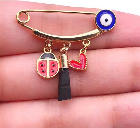 دبوس أمان بروش الطفل مطلي بالذهب، مجوهرات حماية أزاباتشي الأصلية in Kuwait