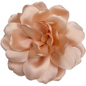 Dainty Thin Satin Rose Flower Large Brooch Lapel Pins Delicate Elegant Handmade Big Fabric Camellia Flowers Brooches Pin Classic for Women Wedding Party Banquet Dress Suit Clothes Accessories Jewelry Gifts 120mm