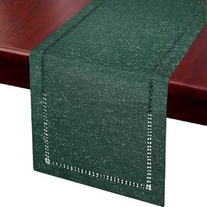 Grelucgo Hand Hemstitched Dining Table Napkins for Halloween, Sliver Thread Interweaving (Black, 4 Pieces of 18 x 18 Napkins)