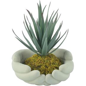 Small Artificial Plants, Mini Succulent Plants with Cute Plant Pot, Artificial Succulents in Pots for Office Desk Decor and Bedroom Kitchen Bathroom Plants Decor (A)