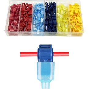120PCS T-Tap Quick Splice Wire Terminals, T-Tap Self-Stripping Quick Splice Electrical Wire Terminals, Electrical Connectors Kit for The Convenience of Wire Connection