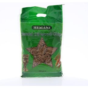 HEMANI Sandalwood Incense Chips - 500g - 100% Natural Fragrance for Meditation and Aromatherapy