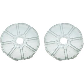 2PCS Multi Purpose Round Container Organizer PP Plastic Box 8 compartments Parts Desktop Organizer Fishing Box Pill Box for Earrings Necklace Beads Rings Glass Rhinestones