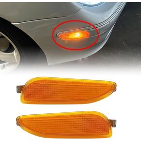 1 Pair Driver and Passenger Side Marker Light Turn Signal Lamp Compatible with Mercedes CLK 320 350 500 2003 2004 2005 2006 2007 2008 2009# MB2532100 MB2533100