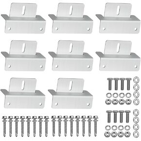 8 Units Solar Panel Mounting Z Brackets 2 Pack Lightweight Aluminum Bracket for RVs, Trailers, Boats, Yachts, Wall and Other Off Gird, 2 Set of 4 Units