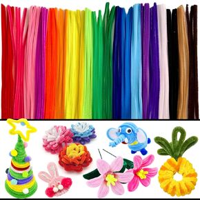 400pcs Pipe Cleaners for Crafts 20 Assorted Color, Pipe Cleaner Chenille Stems, for Pipe Cleaners Craft Supplies DIY Arts & Crafts Christmas Decoration