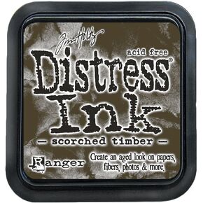 Tim Holtz Scorched Timber Distress Ink Pad, 3""x3"", Brown
