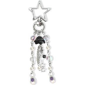Agromusk Jellyfish Keychain,Cute Y2K Car Keychains for Women Girls Jellyfish Bag Charms Purse Accessories Star Jelly Decor