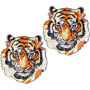 2pcs Animal Lions Iron on Patches Embroidered Motif Applique Decoration Sew on Patches Beasts Embroidered Patches for Kids Clothes, Jeans, Arts Craft Sew Making (Animal Lions 2pcs) in Saudi Arabia