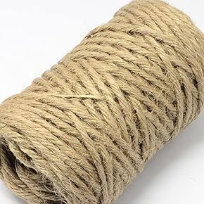 75 Feet 5 Ply 5mm Thick Natural Jute Twine String for Gardens and Hemp Ribbon Crafts