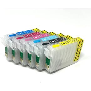INKXPRO Remanufactured Empty Cartridge Replacement for 79 T079 (T079120, T079220, T079320, T079420, T079520, T079620) to use with Artisan 1430 and Stylus Photo 1400 Printer