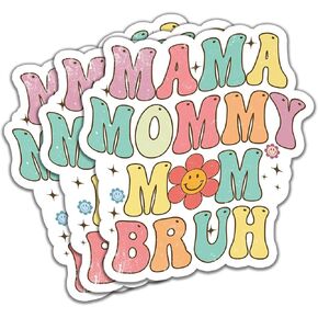 ملصق Mom Bruh لزجاجات المياه 3 قطع ملصقات للأم Mama Mommy Mom Bruh Mom Life ملصقات كمبيوتر محمول مقاومة للماء من الفينيل لتزيين الكمبيوتر المحمول، لوح التزلج in Kuwait