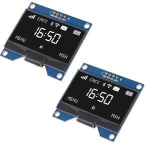 2PCS 1.54 Inch OLED Module 12864 128x64 White SSD1309 Driver IIC Serial Display Board Module for Raspberry Pi(White) in Saudi Arabia