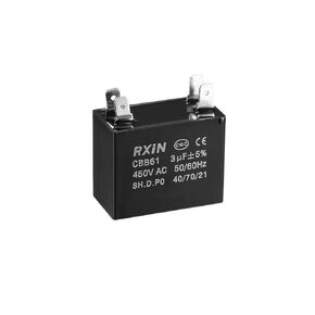 uxcell Ceiling Fan Capacitor CBB61 3uF 450V AC Double Insert Metalized Polypropylene Film Capacitors 38x20x30mm for Water Pump Motor Generator