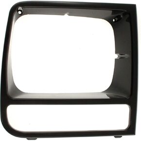 Front Right Passenger Side Head Light Headlight Door Molding Insert Headlamp Bezel Cover Grille Trim Replacement for 1997-2001 Jeep Cherokee Gloss Black Smooth CH2513156 5EM72SW1