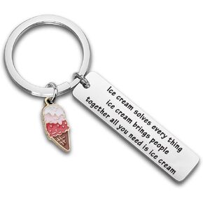Ice Cream Keychain Ice Cream Solves Every Ice Cream Thing Bring People Together All You Need Is Ice Cream