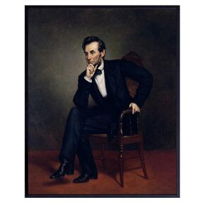 Abraham Lincoln Poster - 8x10 Abe Lincoln Wall Art Decor - Abraham Lincoln Gifts - Patriotic Wall Decor for Home or Office - Unique Gift for Republicans, Conservatives, Democrats, Liberals