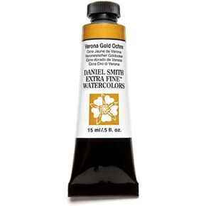 Daniel Smith Extra Fine Watercolor Paint, 15ml Tube, Verona Gold Ochre, 284600123, 0.5 Fl Oz (Pack of 1)