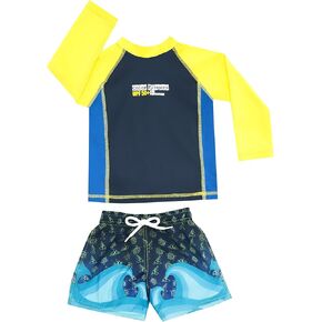 Boys' Long Sleeve Swim Set: Rashguard and Board Shorts